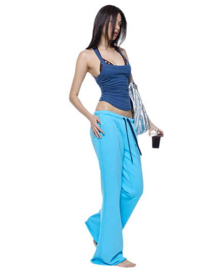 Blue Flare Sport Pants