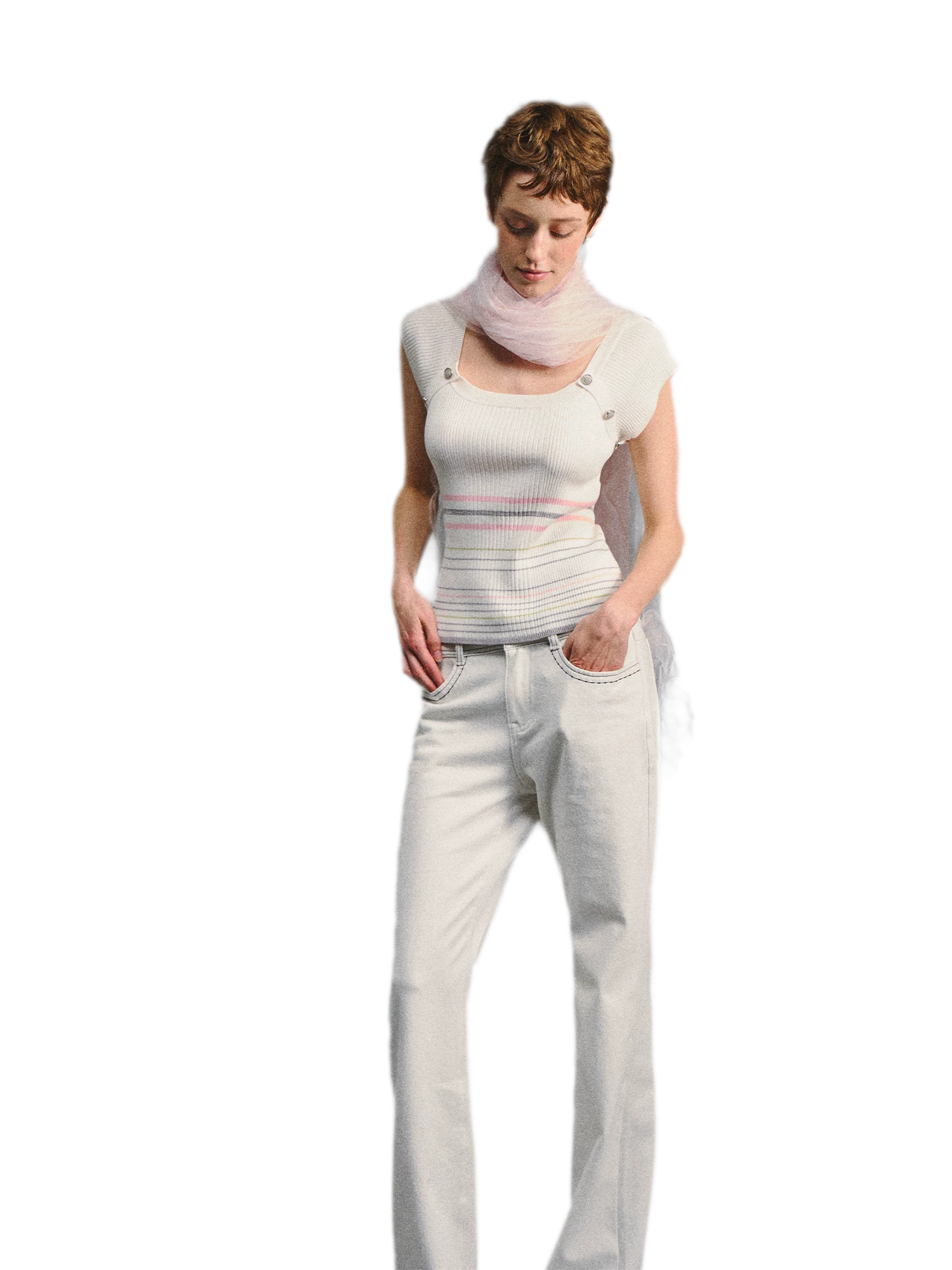 Raglan Stripe Slim Top