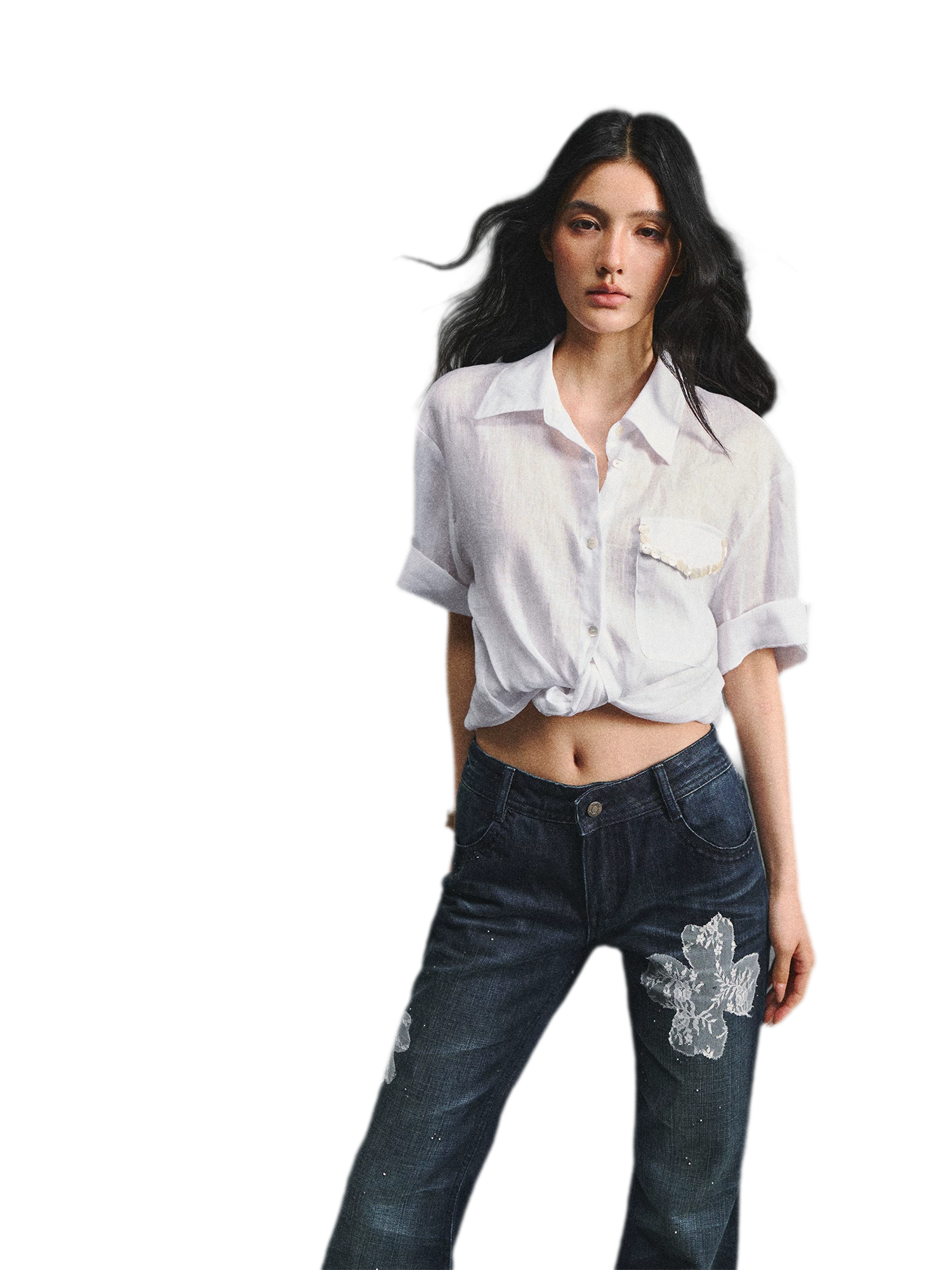 Linen Relaxed Cuff Shirt