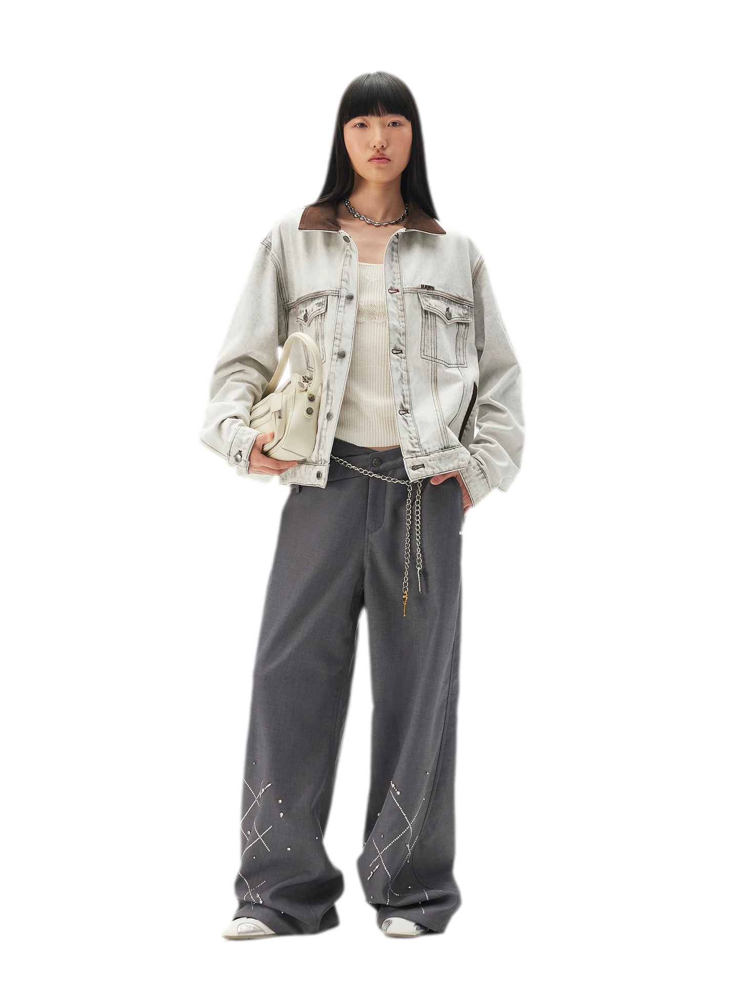 Asymmetric Wide-Leg Pants