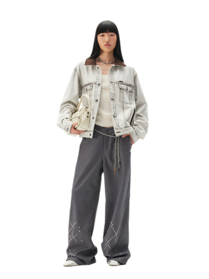 Asymmetric Wide-Leg Pants