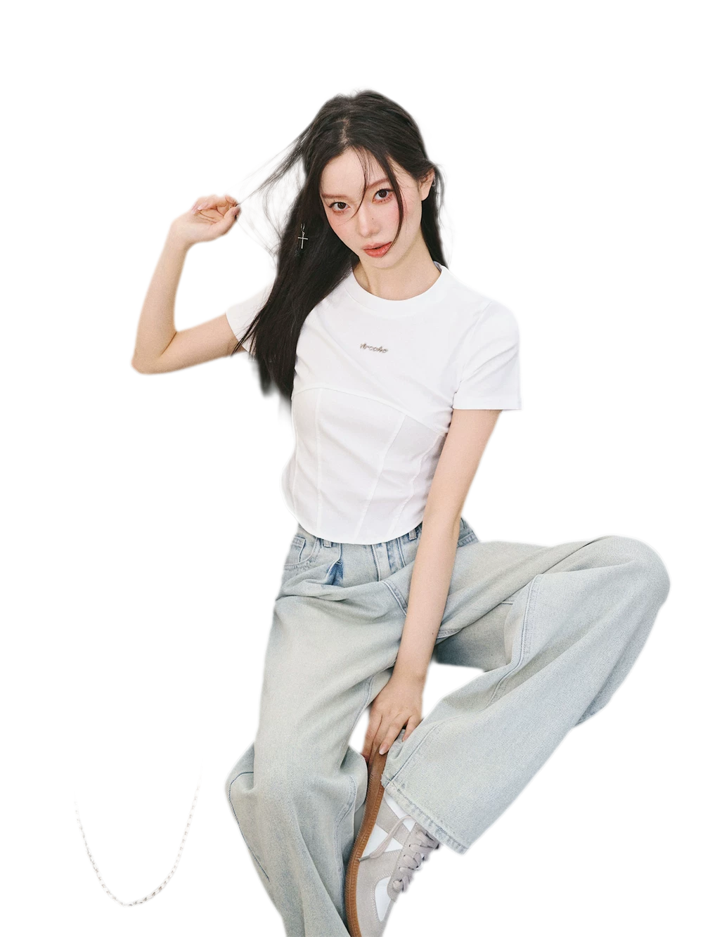 Cropped Seam T-Shirt
