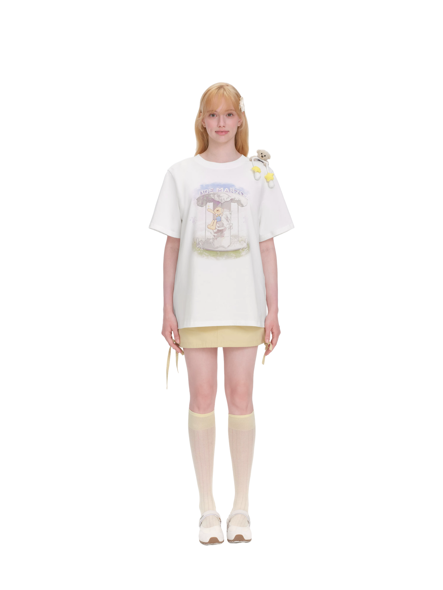 Carousel Print Loose T-shirt
