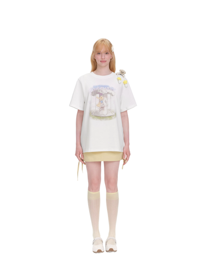 Carousel Print Loose T-shirt