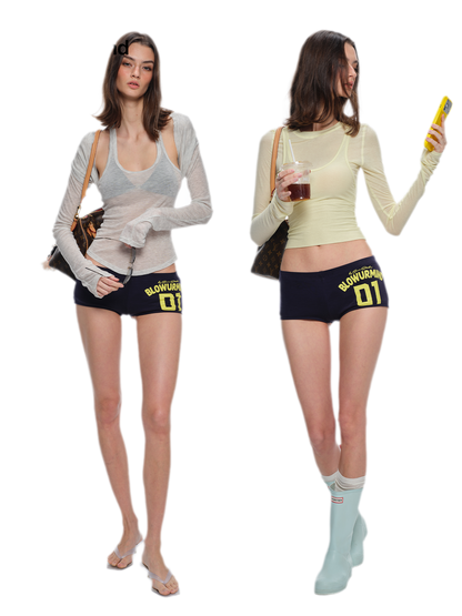 Sheer Graphic Three-Piece Set