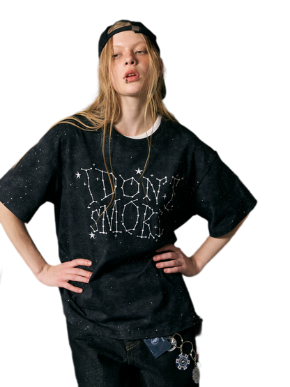 Starry Glitter Oversized T-Shirt