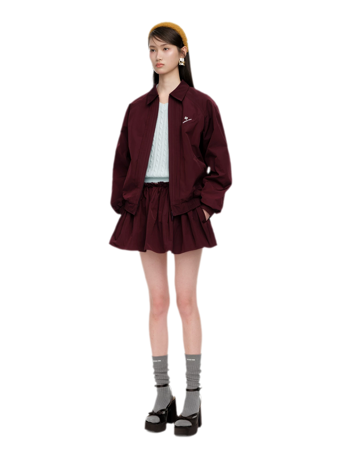 Pointed Collar Track Jacket