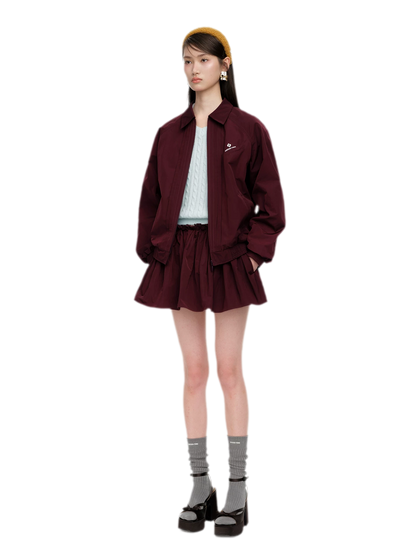 Pointed Collar Track Jacket