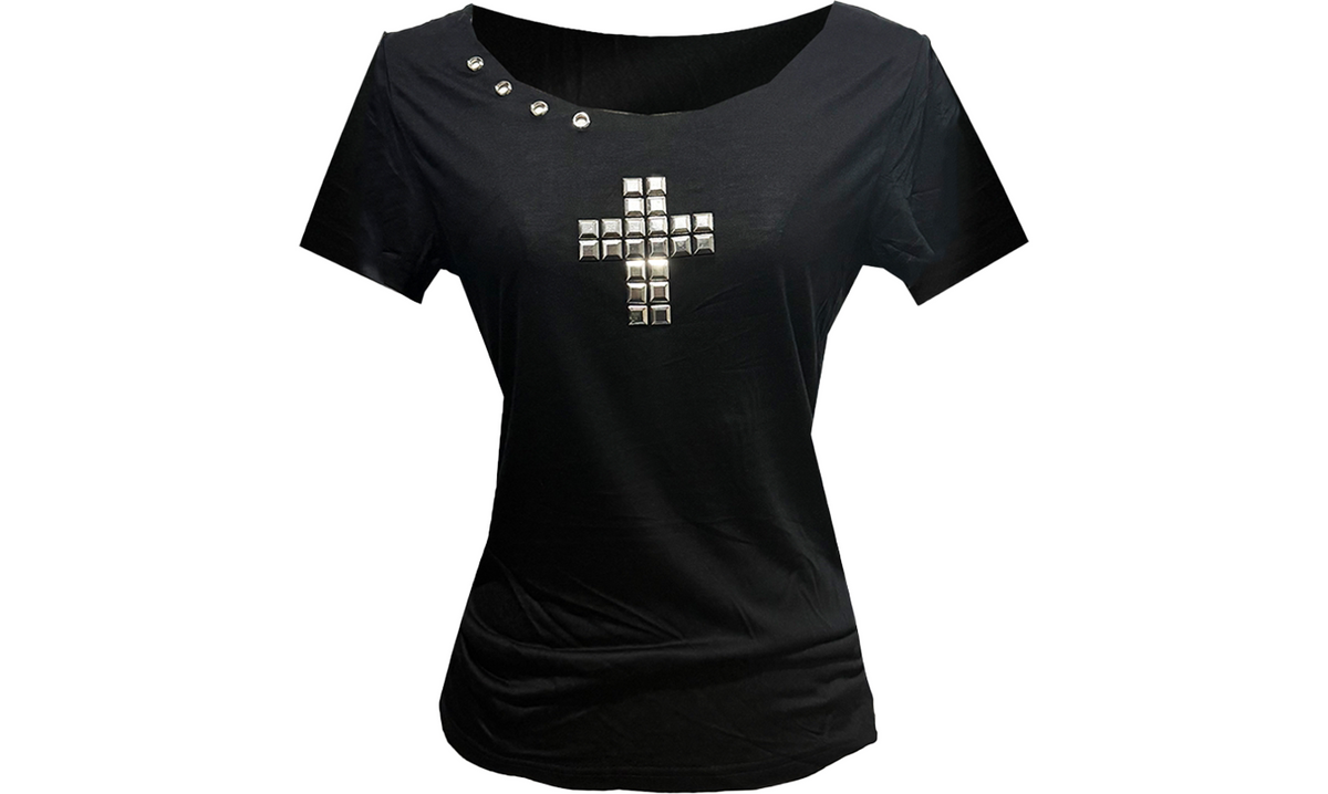 Metal Cross Slim Fit T-Shirt