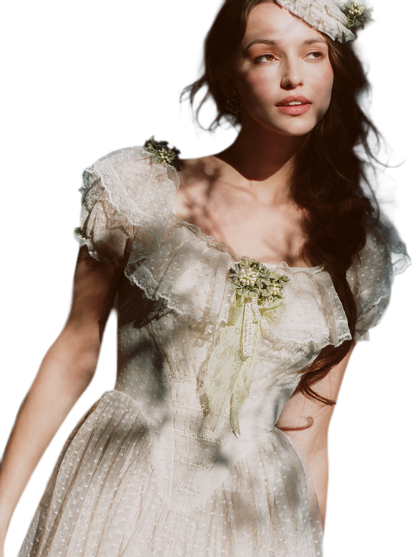 French Lace Princess Midi Dress