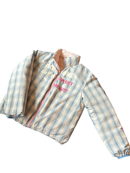 Reversible Plaid Lightweight Down Jacket