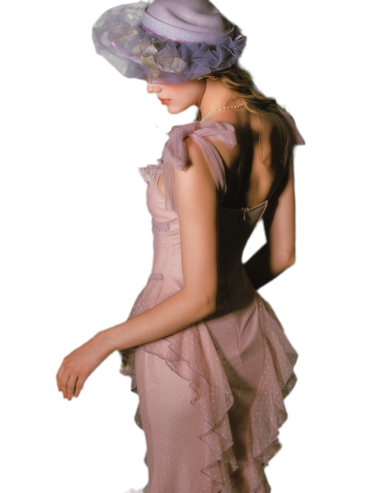 Polka-Dot Ruffle Corset Dress