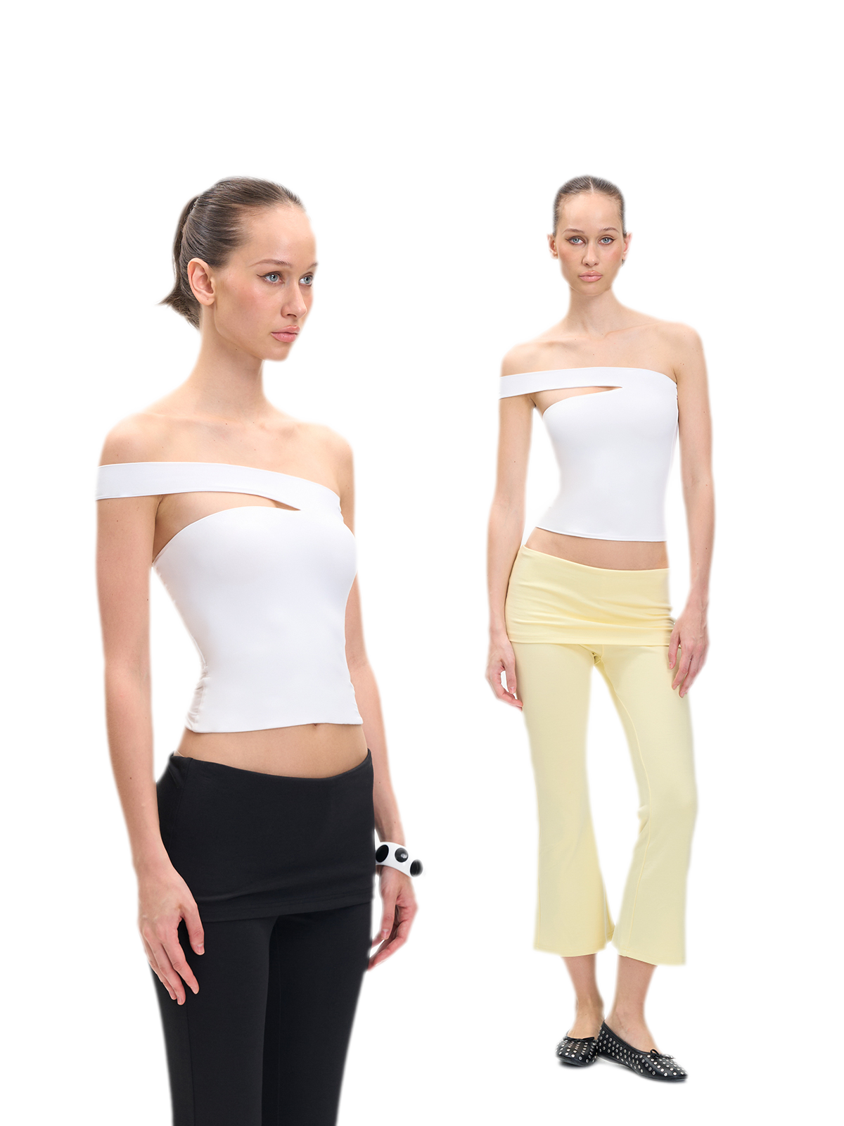 Asymmetric Strap Bustier Top