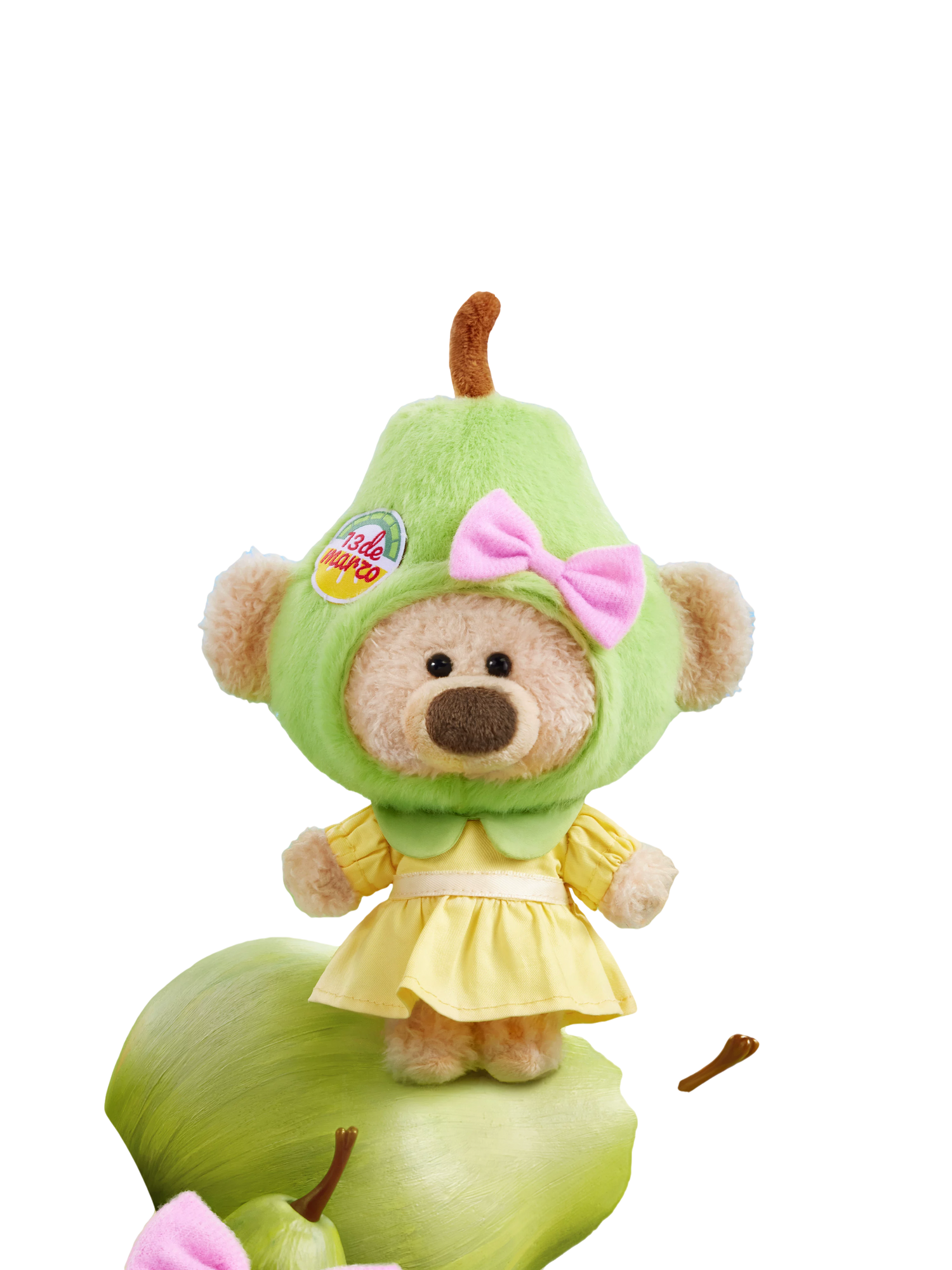 Plush Pear Fruit Keychain