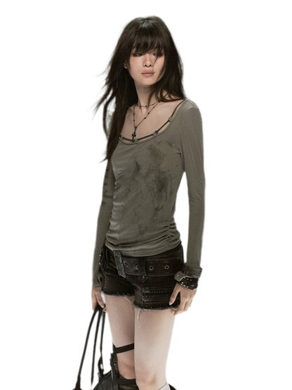 Sheer Lace Slim Top