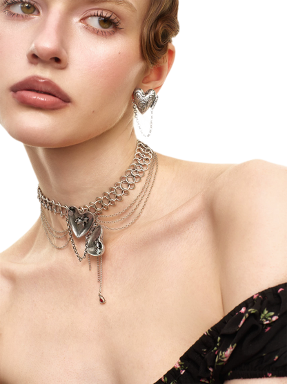 Vintage Heart Pendant Necklace