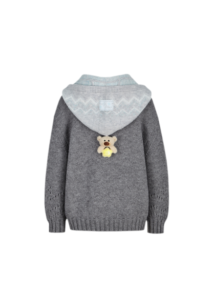 Fair Isle Hooded Cape Sweater