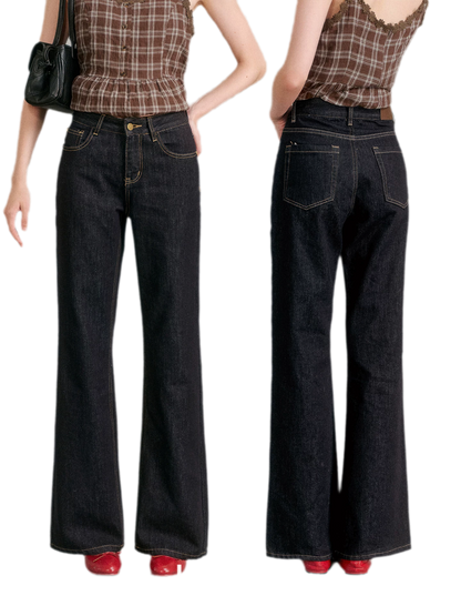 Soft Cotton Straight-Leg Jeans