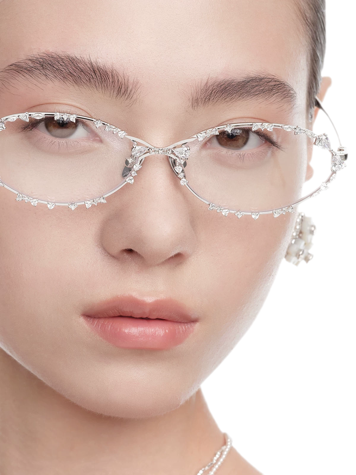 Cubic Zirconia Oval Eyewear