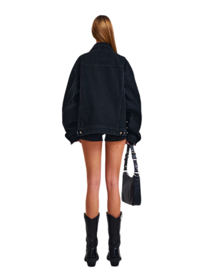 Cross Statue Denim Jacket