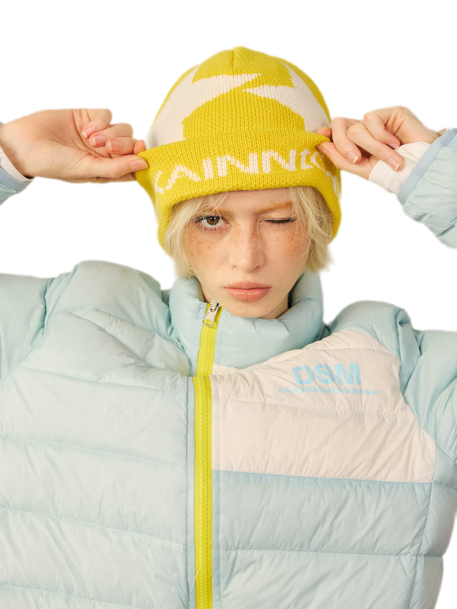 Jacquard Star Folded-Brim Beanie