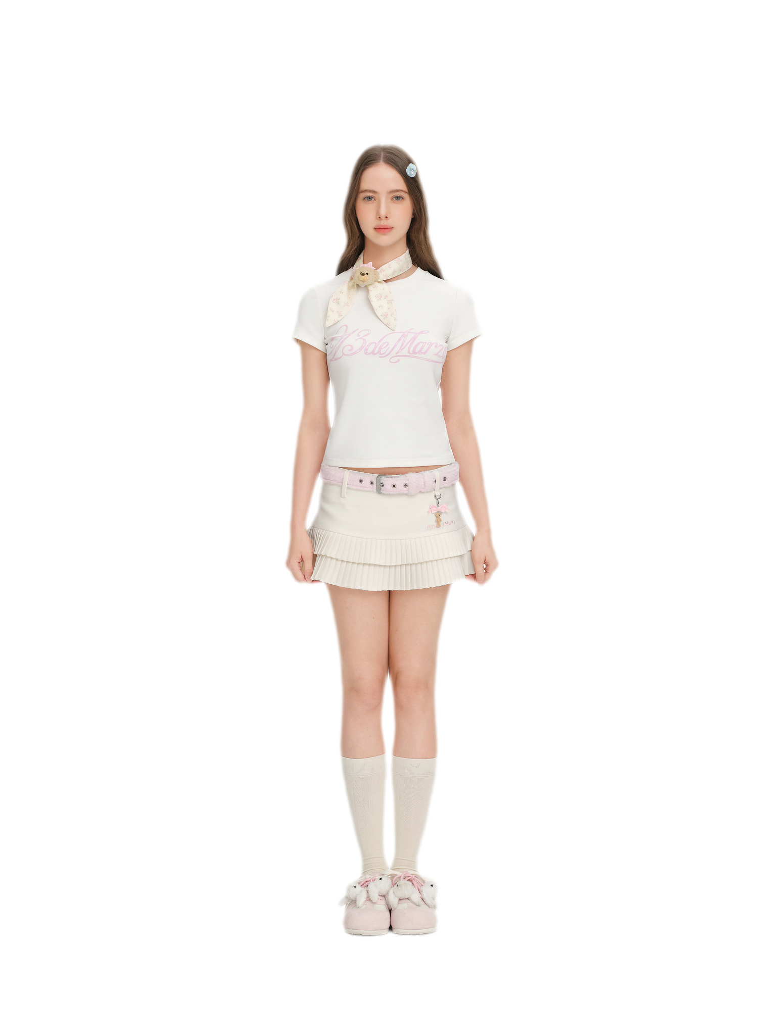 Floral Crossover Short T-shirt
