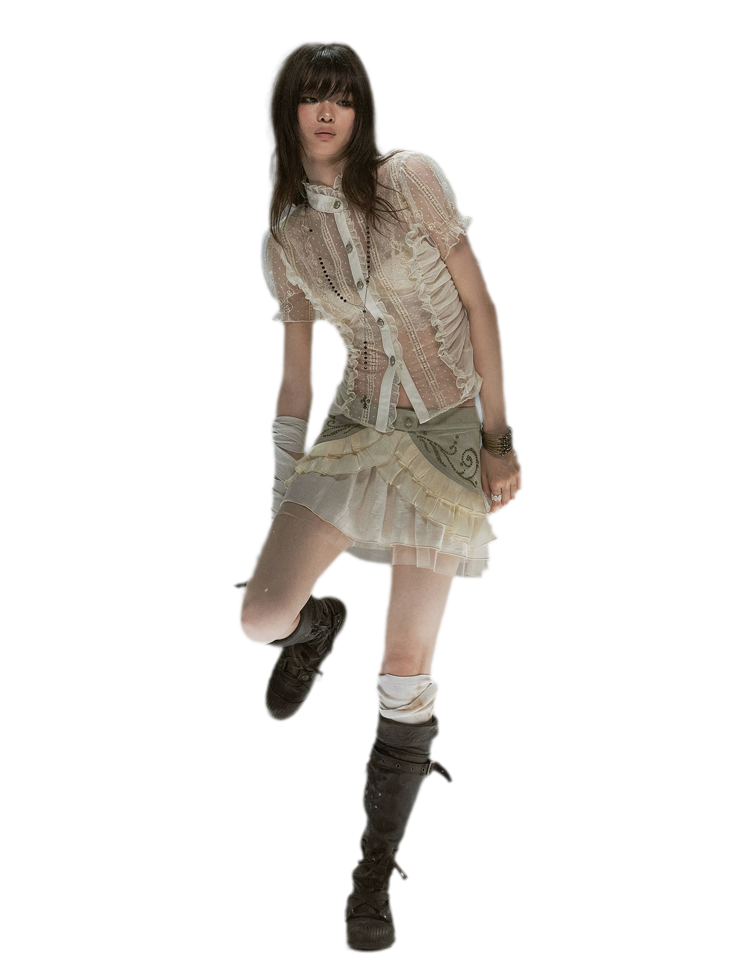 Romantic Archer Sheer Blouse