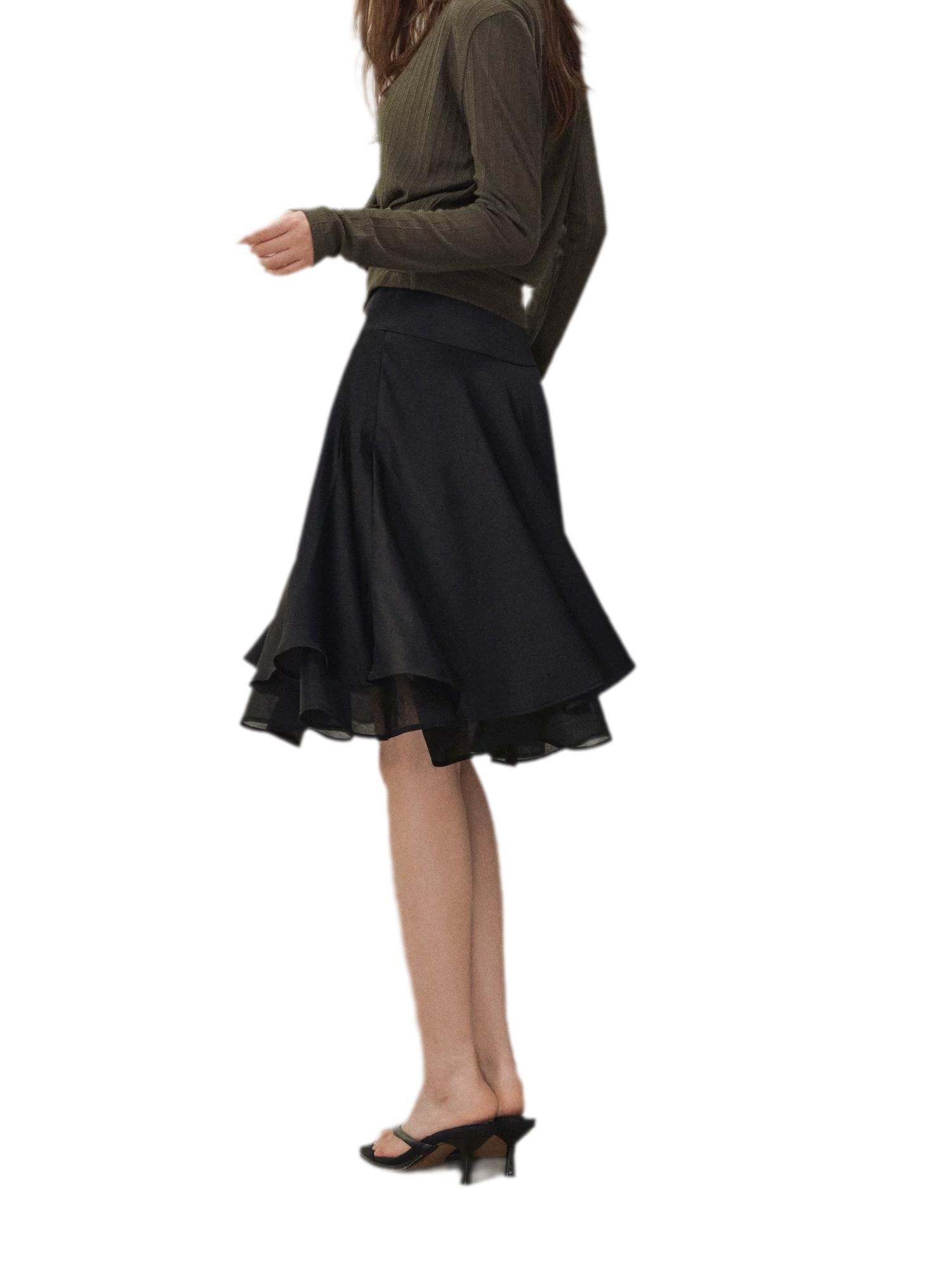 Satin Midi Skirt