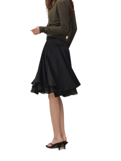 Satin Midi Skirt