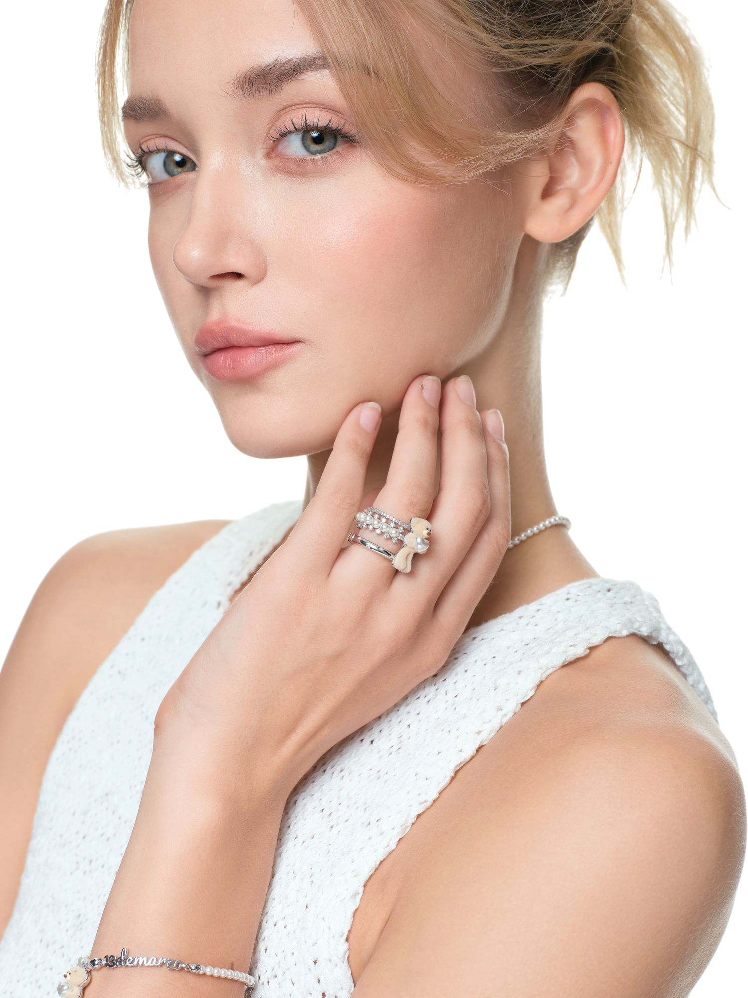 Bear Heart Triple-Layer Ring