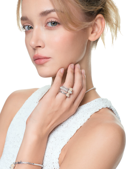 Bear Heart Triple-Layer Ring