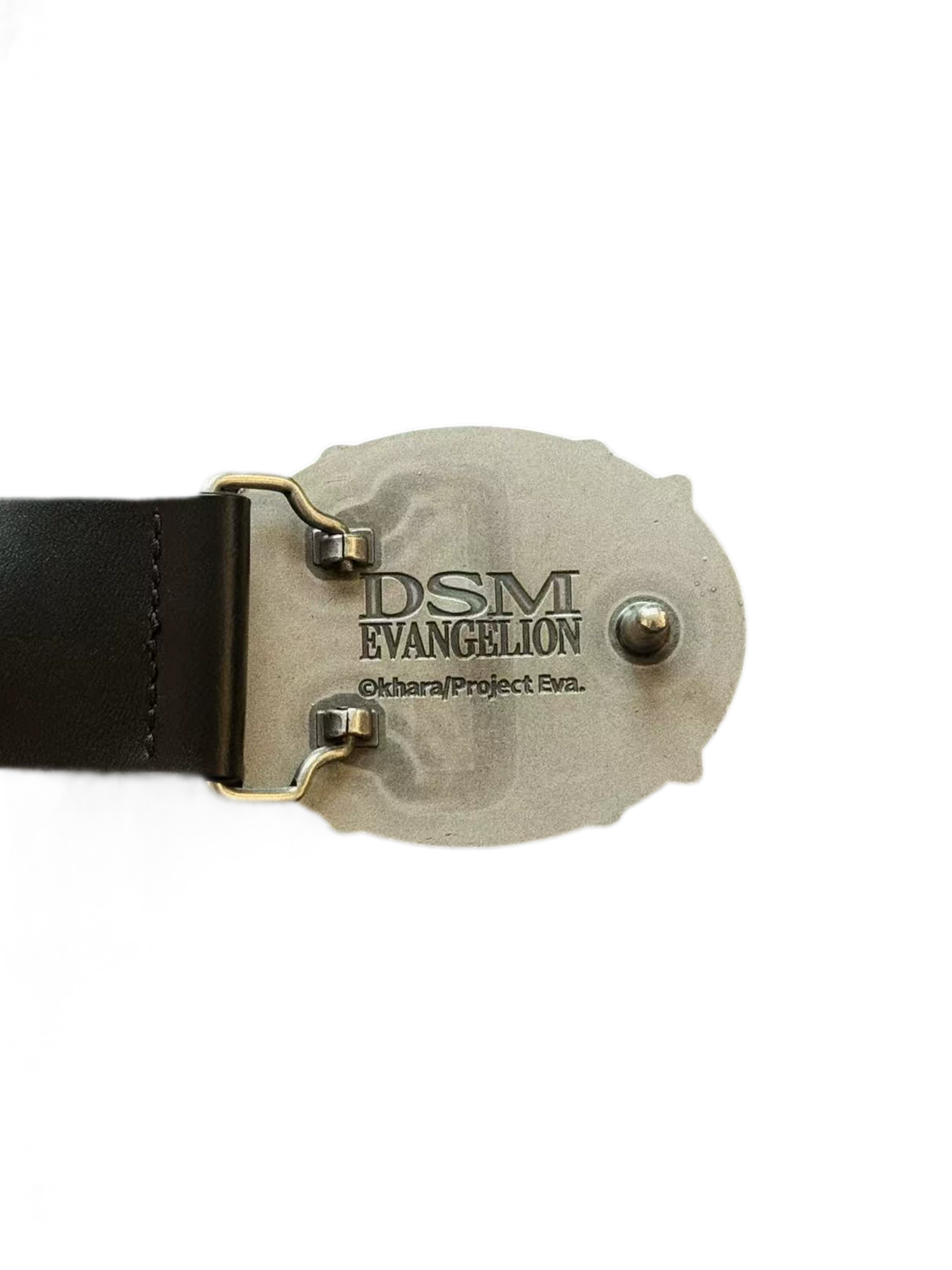 Molded Alloy Buckle Leather Belt