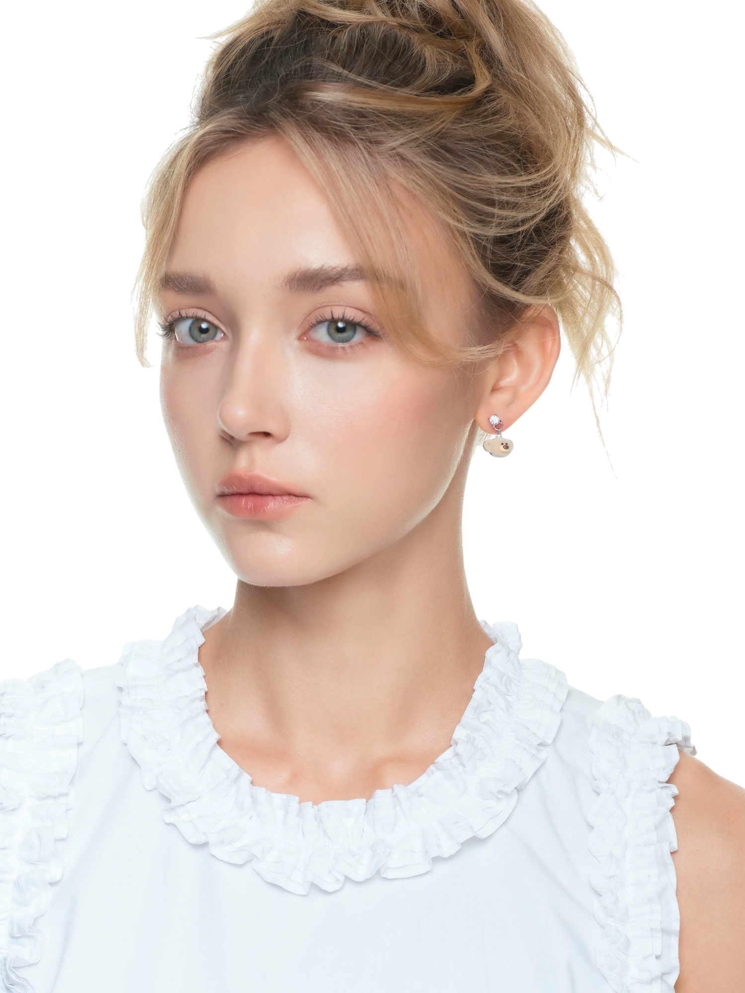 Bear Head Stud Earring