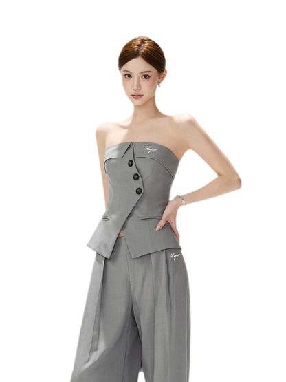 Structured Wide-Leg Suit Set