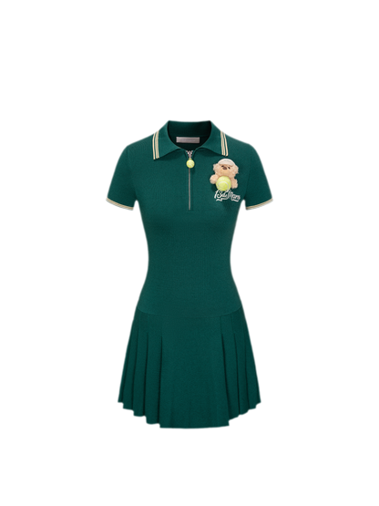 Tennis Pleated Polo Dress