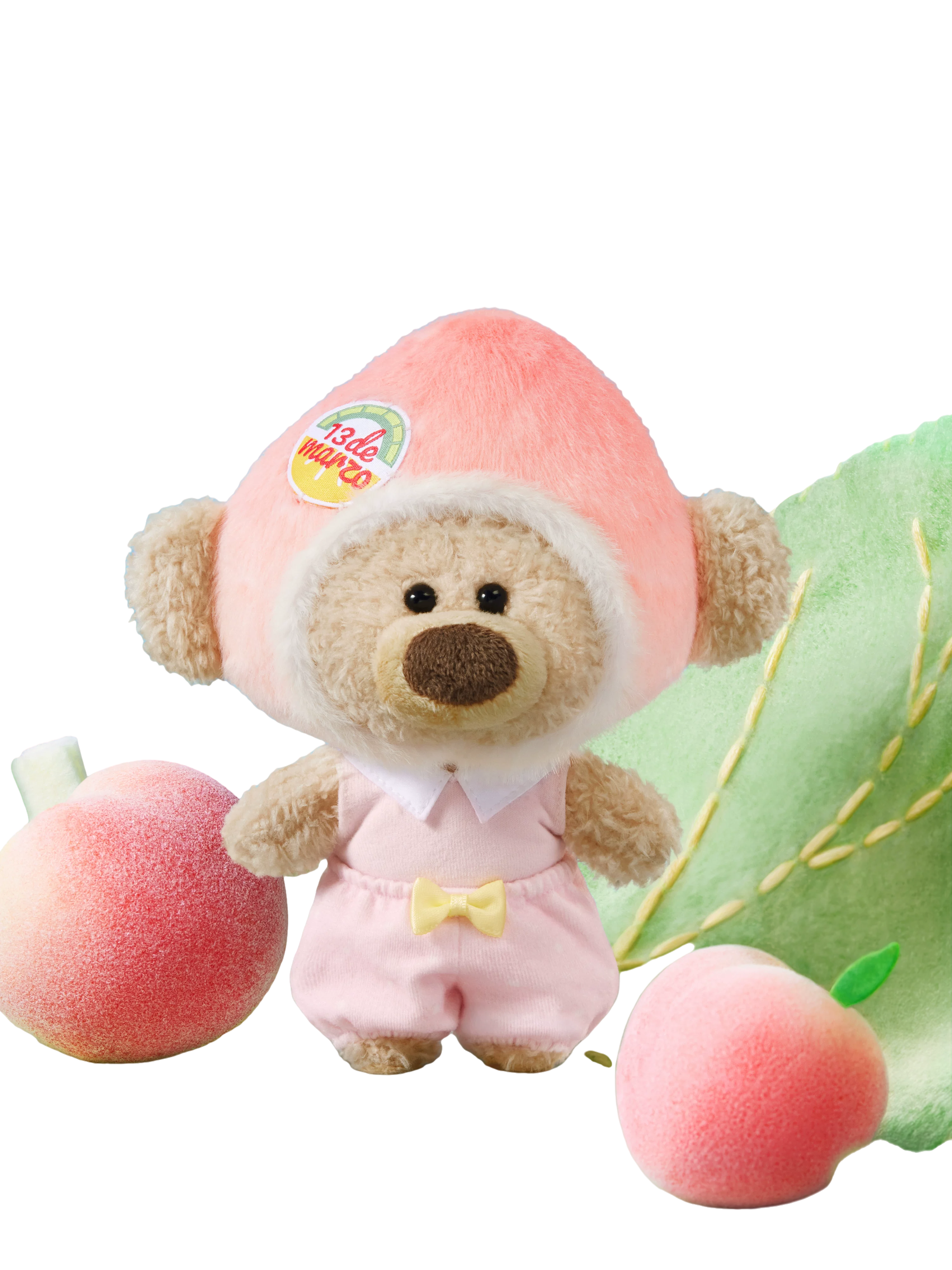 Plush Peach Bag Charm