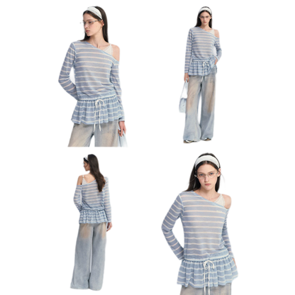 Lace Asymmetric Top