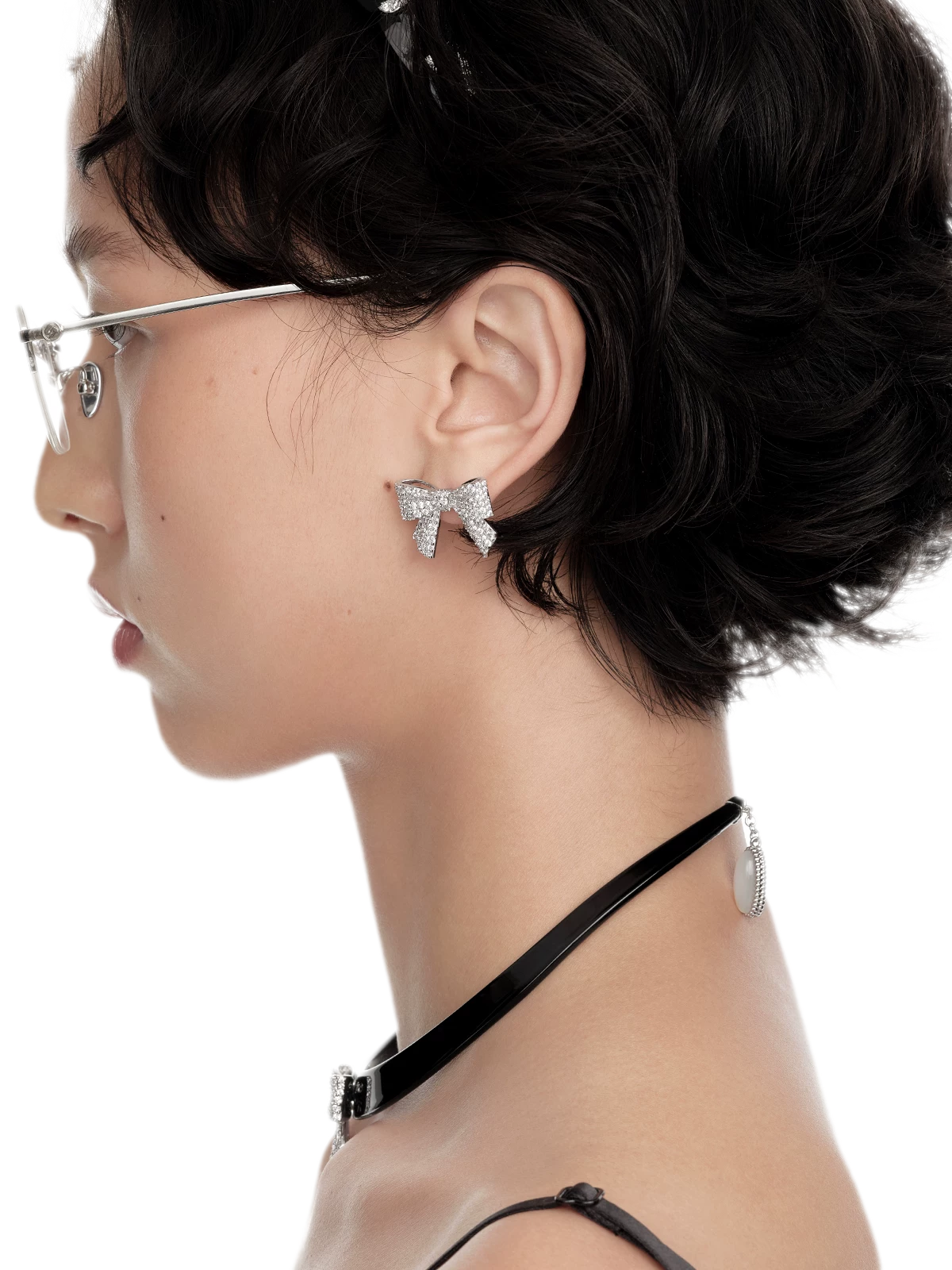 Crystal Bow Collar Jewelry