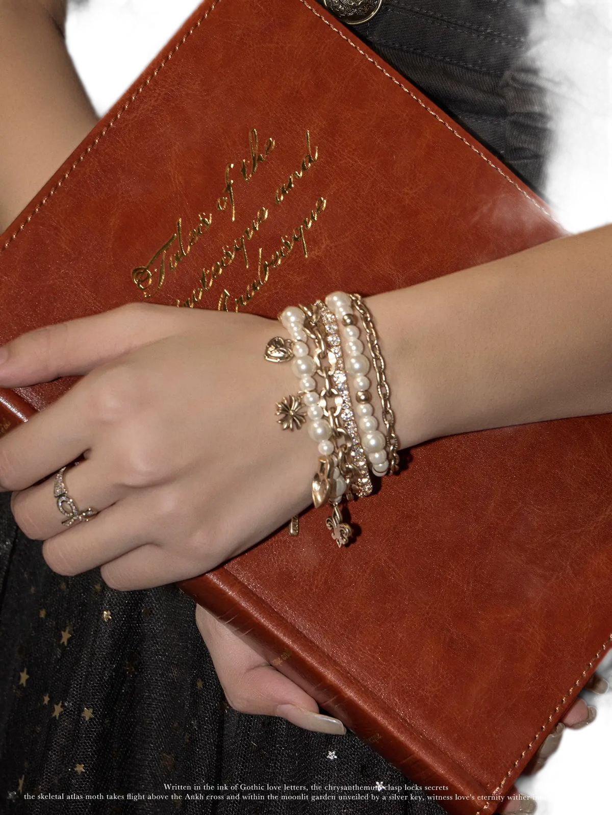 Pearl Heart Layered Bracelet