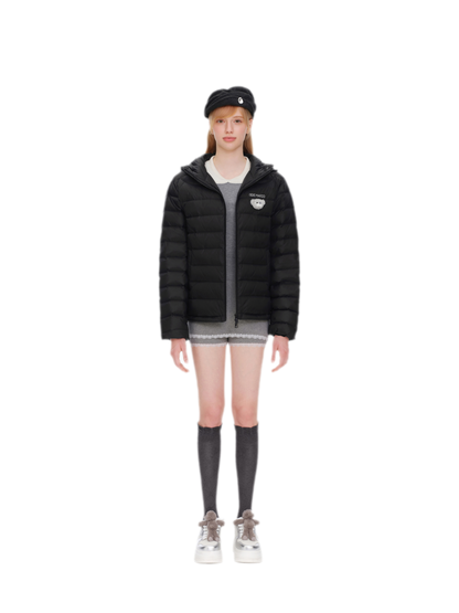 Quilted Hooded Lightweight Down Jacket
