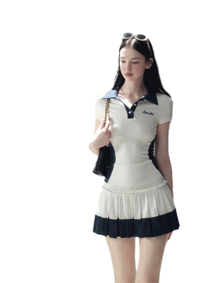 Preppy Knit Skirt Set