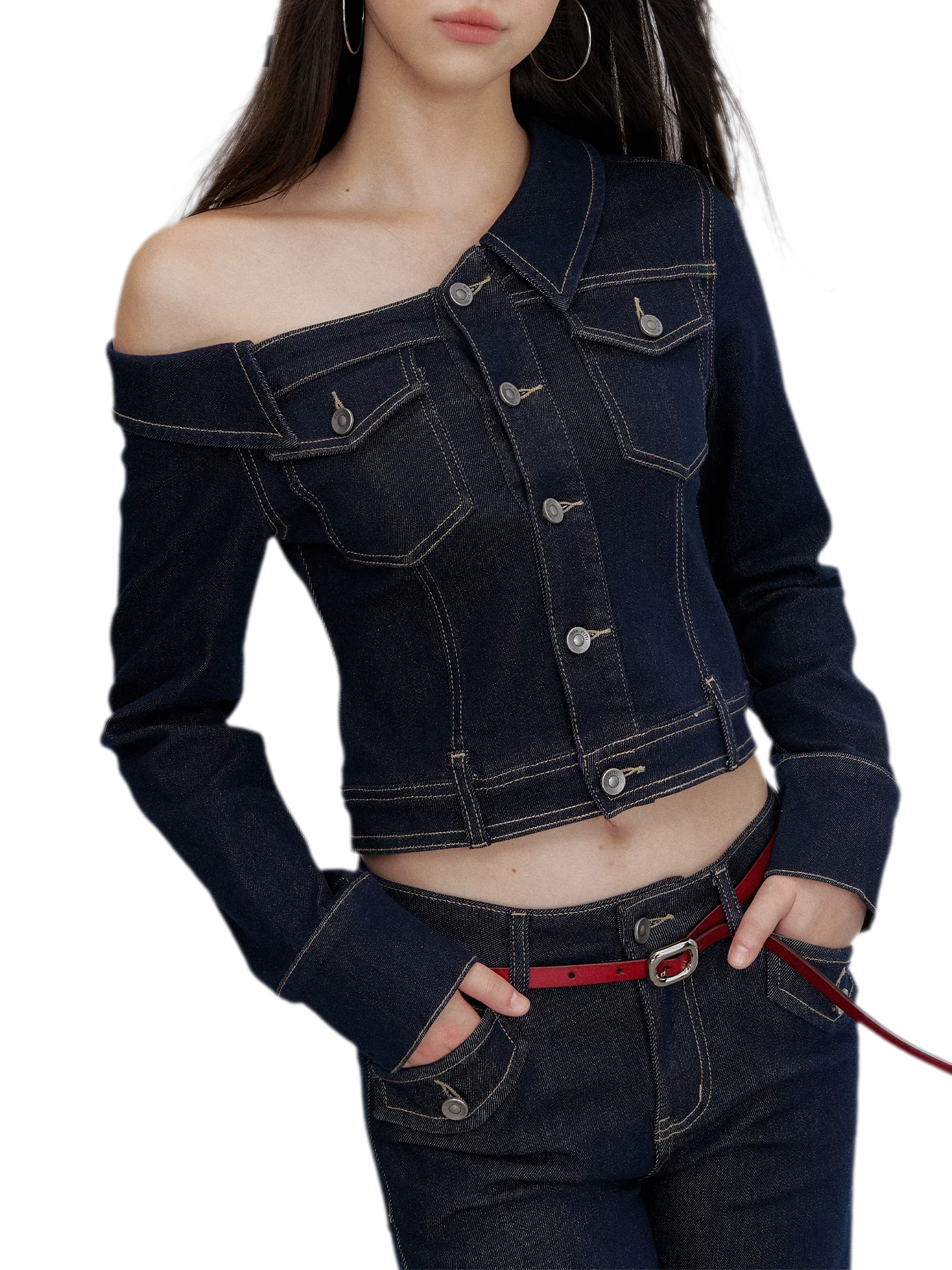 Asymmetric Denim Jacket