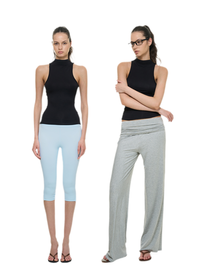 Knitted Semi-High Neck Vest