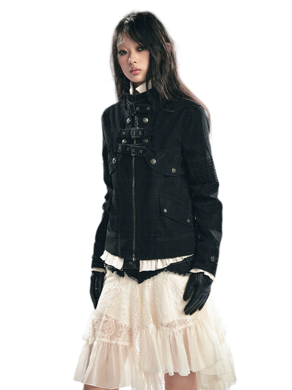 Detachable Washed Short Jacket