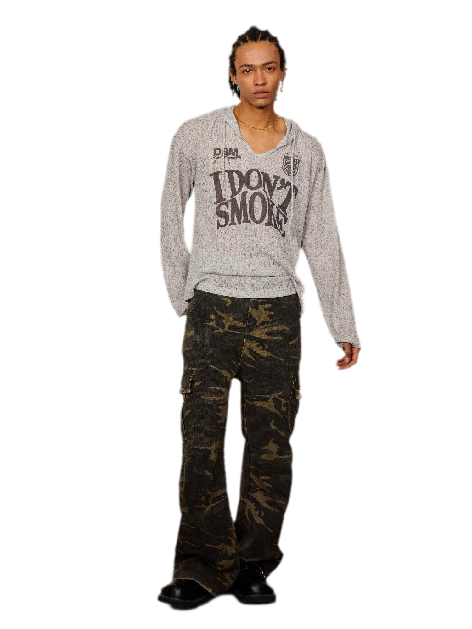 Lightweight Openwork Knit Hoodie