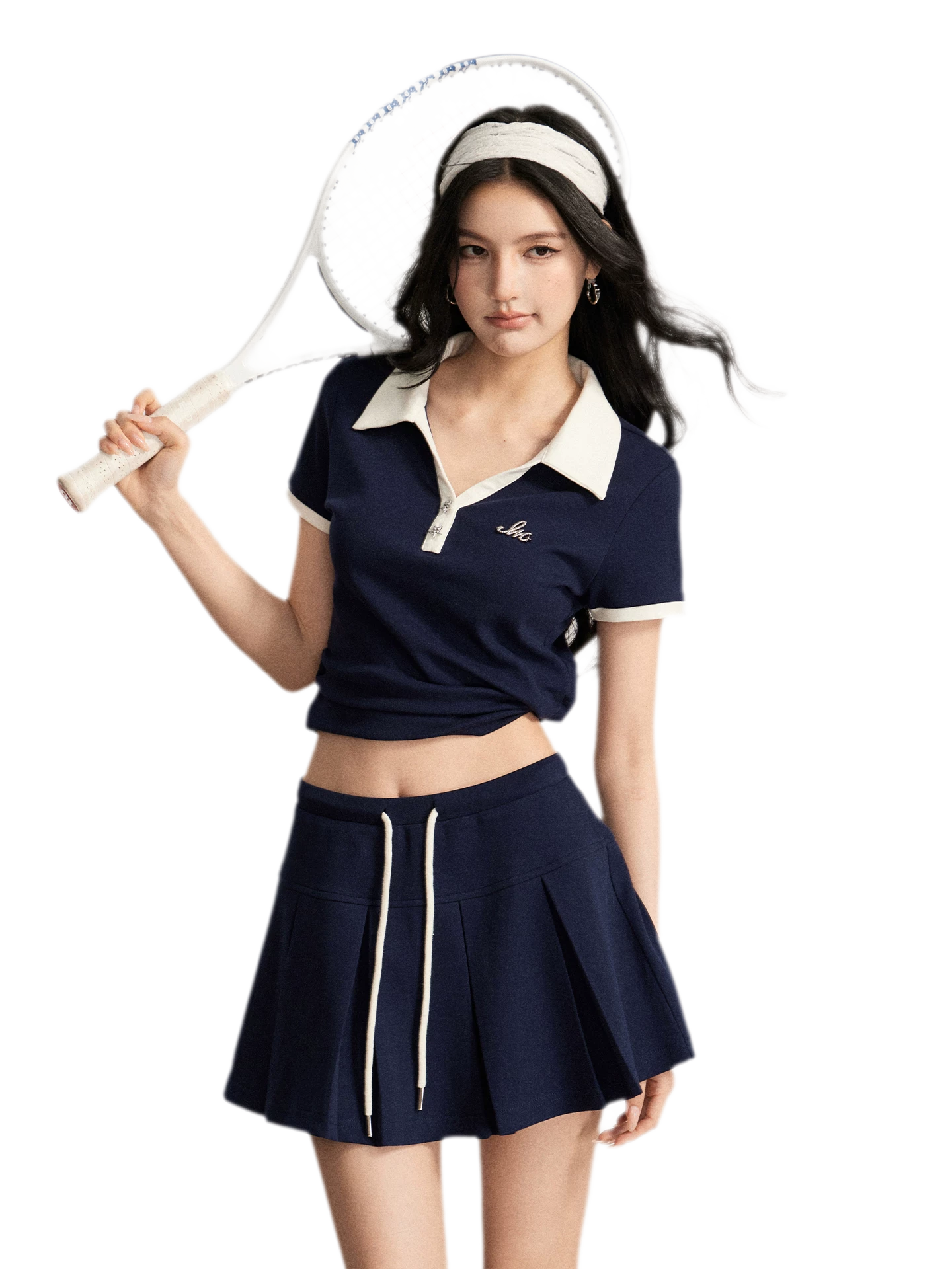 Contrast Polo Set