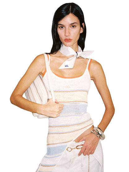 Marfi Striped Spliced Camisole