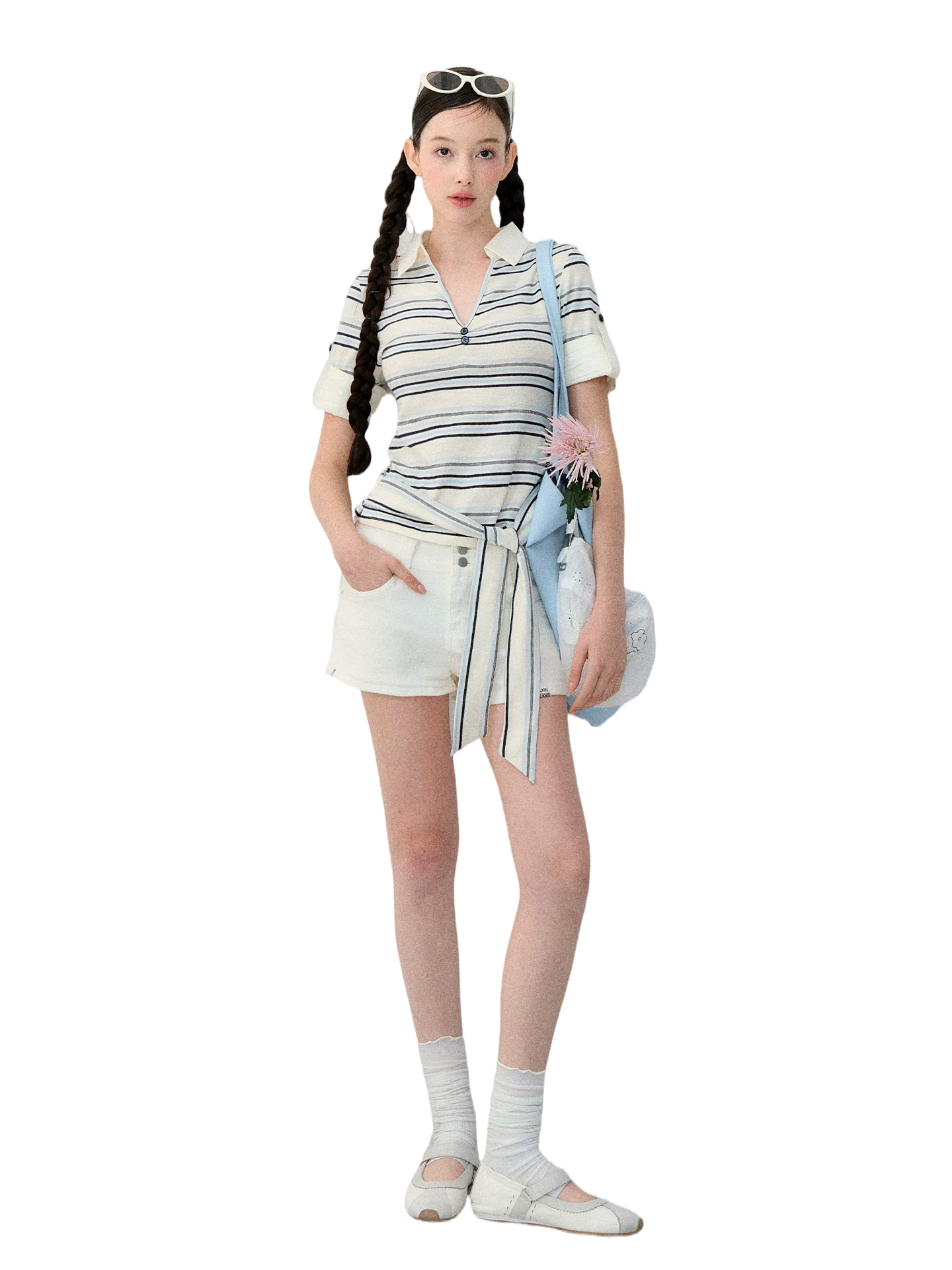 Korean Vintage Two-in-One Polo T-shirt