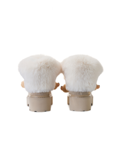 Plush Cuff Chunky Mid-Calf Boots