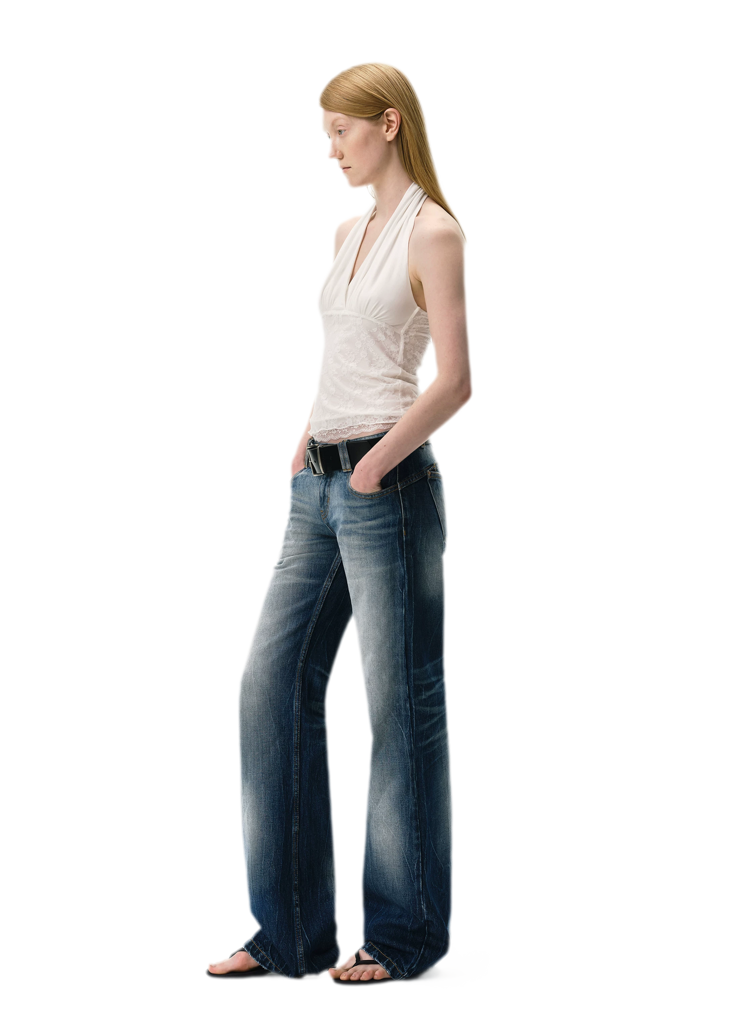 Low-Rise Straight Jeans